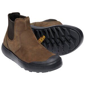 KEEN Women's Elena Pull On Waterproof Chelsea Boot US 6.5 Bison Black Brown
